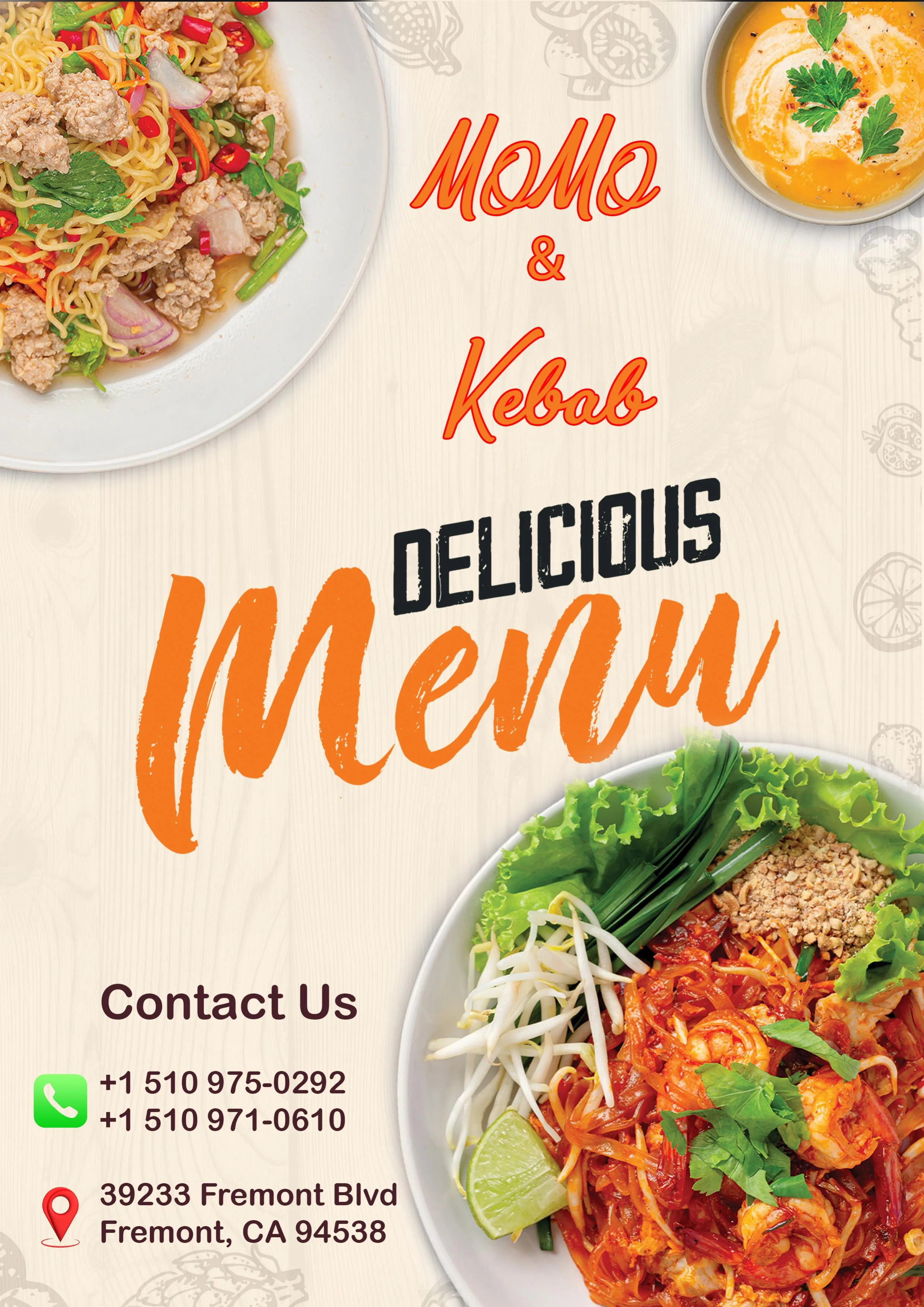 Momo & Kebab Express menu page 1